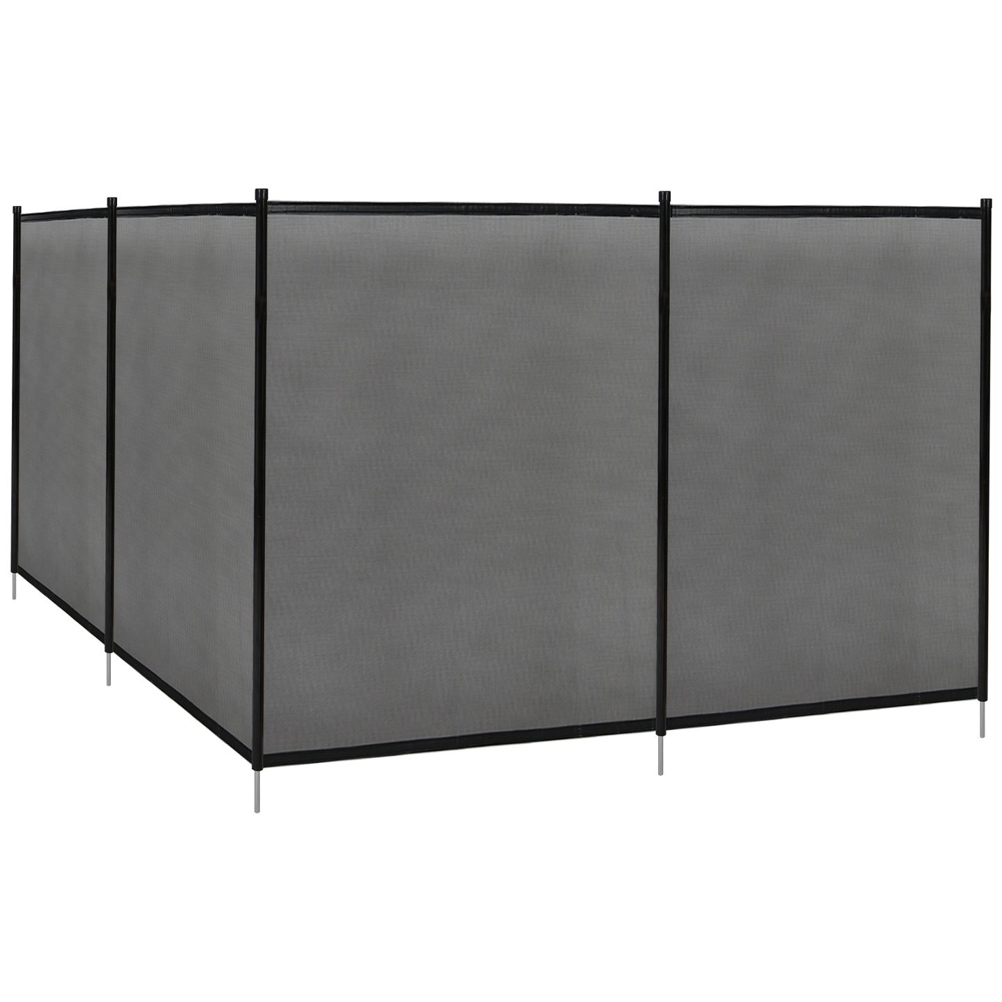 LIVSK Zwembadhek voor Kinderen - Veiligheidsomheining - Uitbreidbaar en Ruimtebesparend - Flexibel Ontwerp - 360 x 125 cm - Zwart