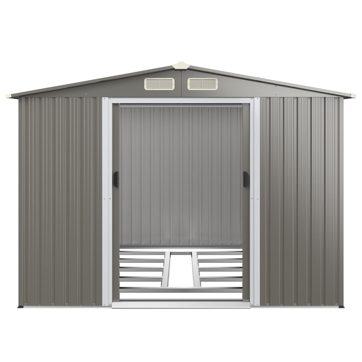 LIVSK Gereedschapsschuur van Gegalvaniseerd Staal - Ruimte voor Fietsen en Gereedschap - Ventilatieopeningen - 260 x 207 x 180 cm