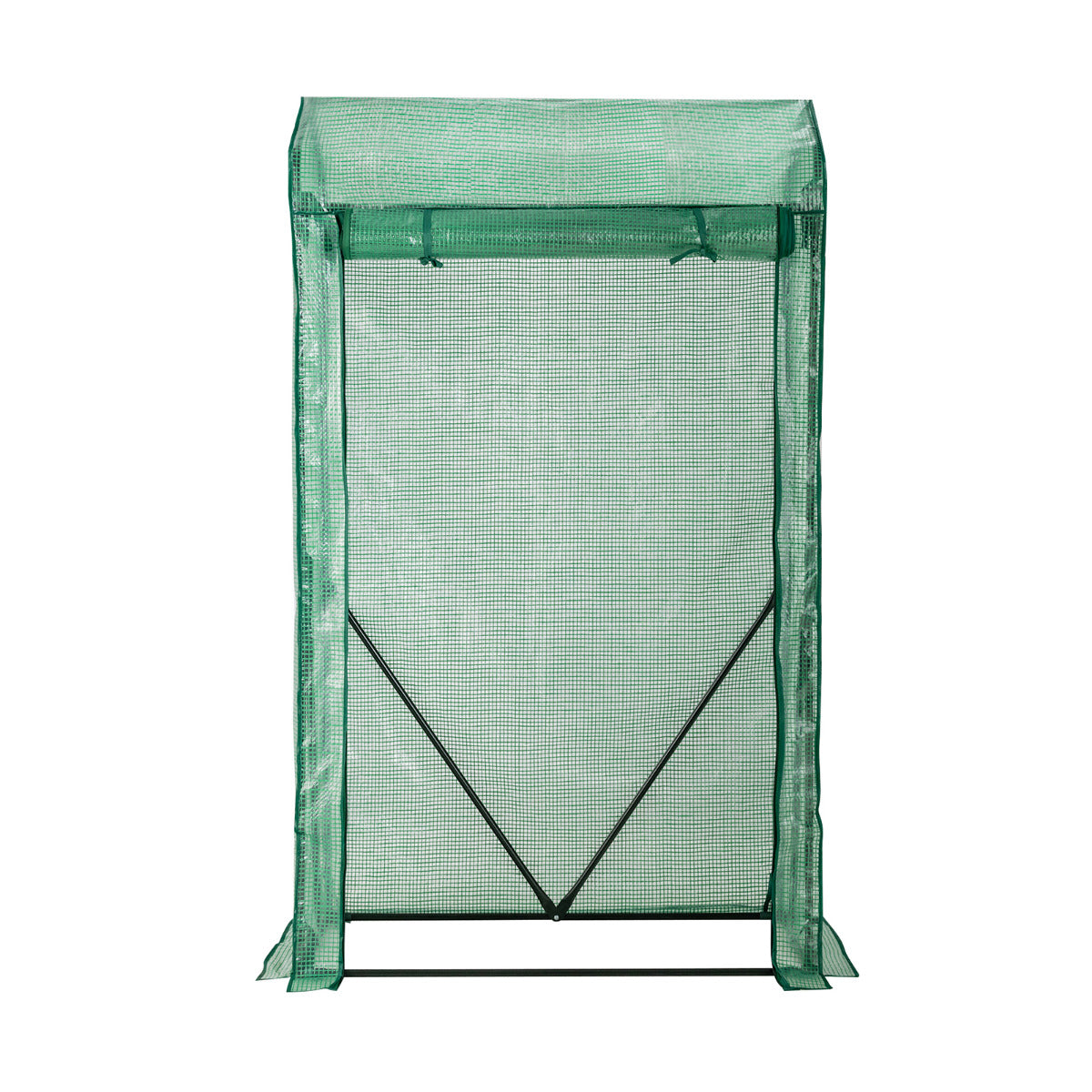 LIVSK Tuinkas 100 x 50 x 170 cm - Waterdichte PE-afdekking - Stabiel Elektroforetisch Staal - Inclusief Windtouwen - Groen