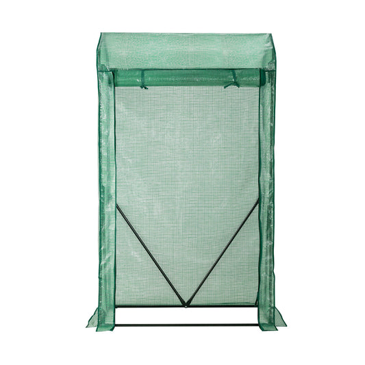 LIVSK Tuinkas 100 x 50 x 170 cm - Waterdichte PE-afdekking - Stabiel Elektroforetisch Staal - Inclusief Windtouwen - Groen