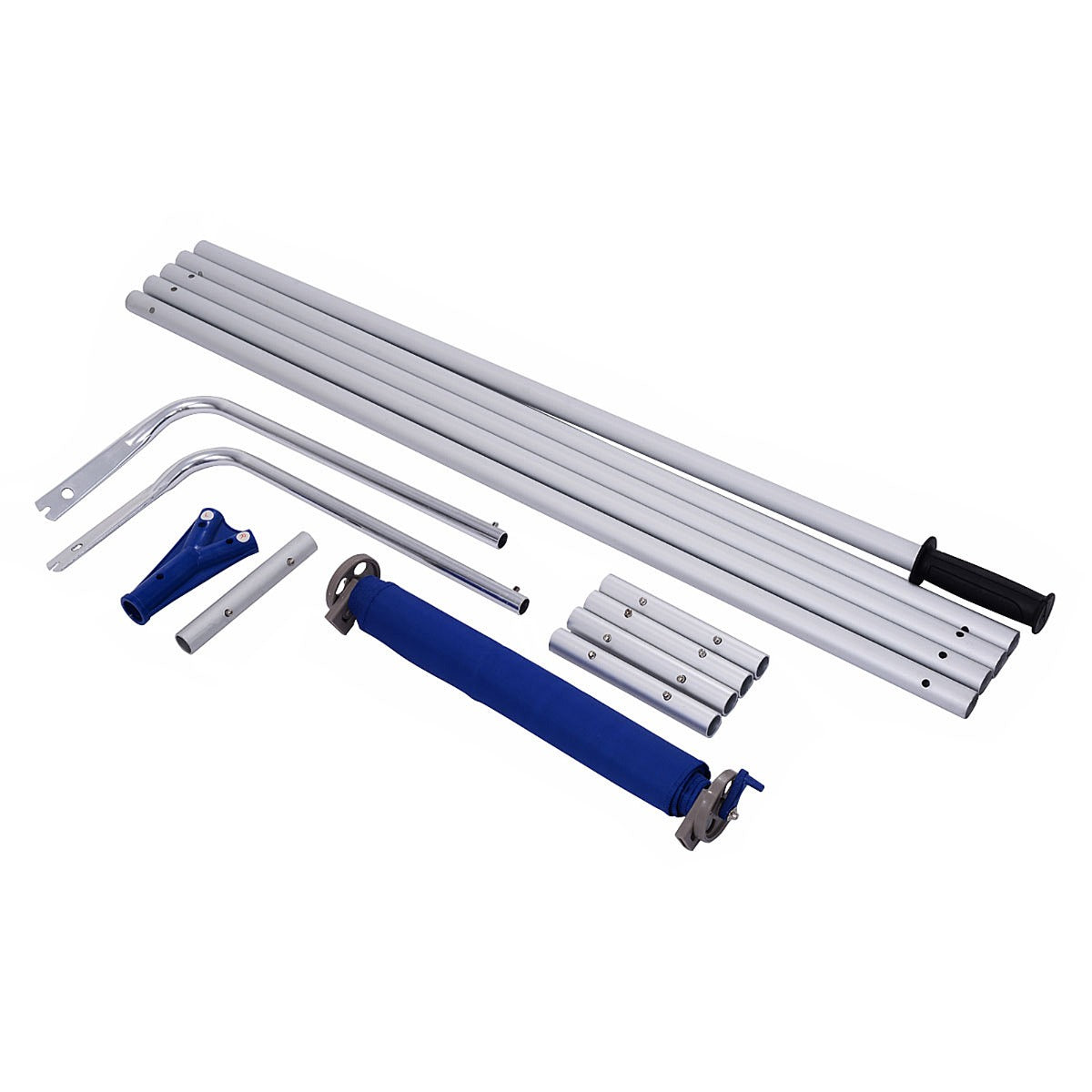 LIVSK Multifunctionele Sneeuwschep en Dakhark - Lichtgewicht en Verstelbaar van 180 cm tot 661 cm - Duurzaam Aluminium - Zilver