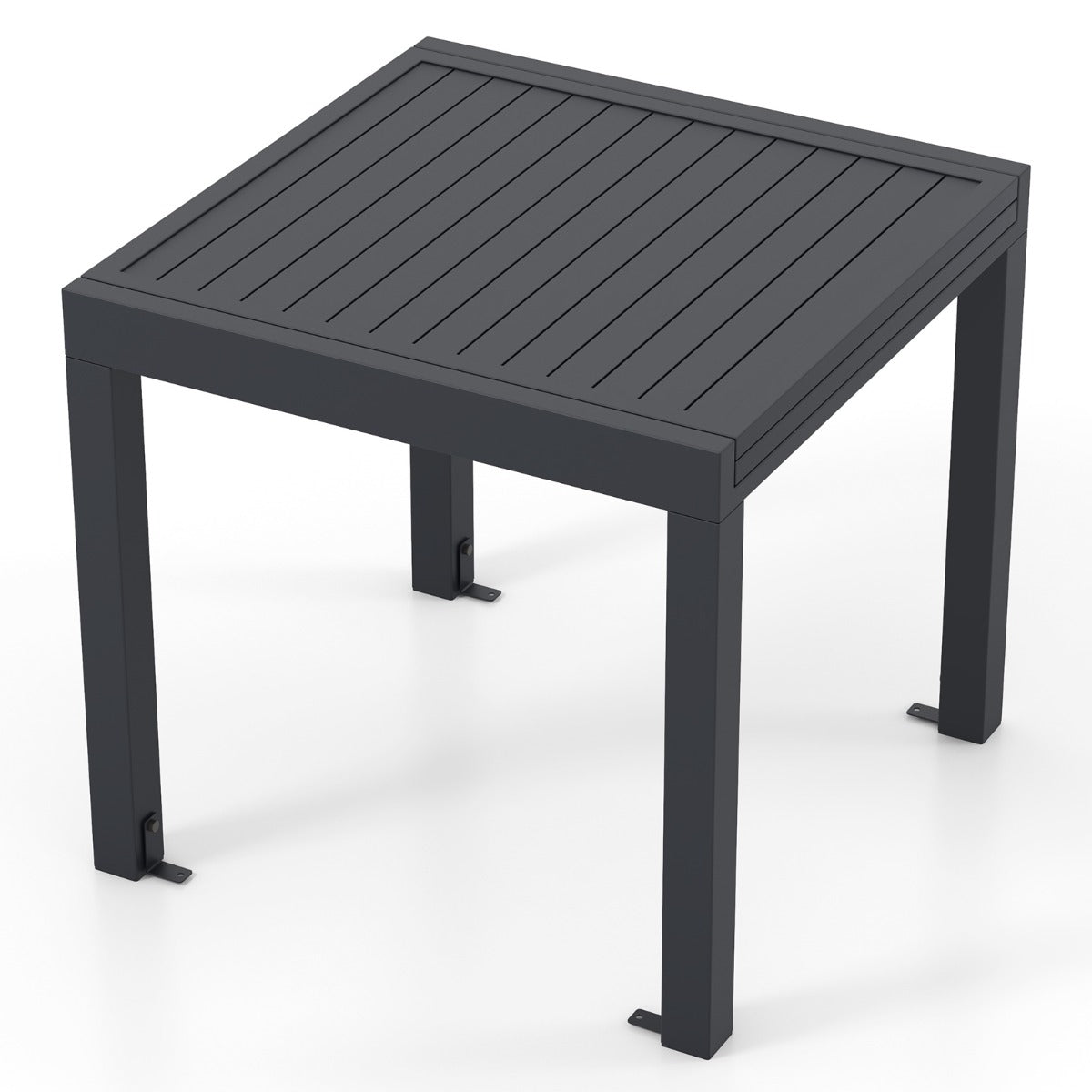 LIVSK Uitschuifbare Terraseettafel - Voor 4-6 Personen - Duurzaam Aluminium - Stabiele Constructie - 80/160 x 80 x 75 cm -