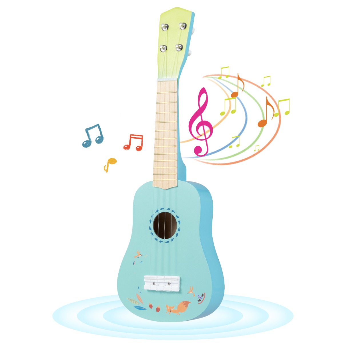 Livsk costway ukelele gitaar voor kinderen mini ukelele met 4 snaren en lindehouten body voor kinderen vanaf 3 jaar 1 1