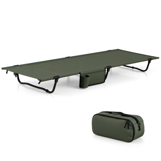 LIVSK Opvouwbaar Campingbed - Draagvermogen 150 kg - Kussencompartiment - Eenvoudige Montage - Ultralicht - 193 x 70 x 18 cm -