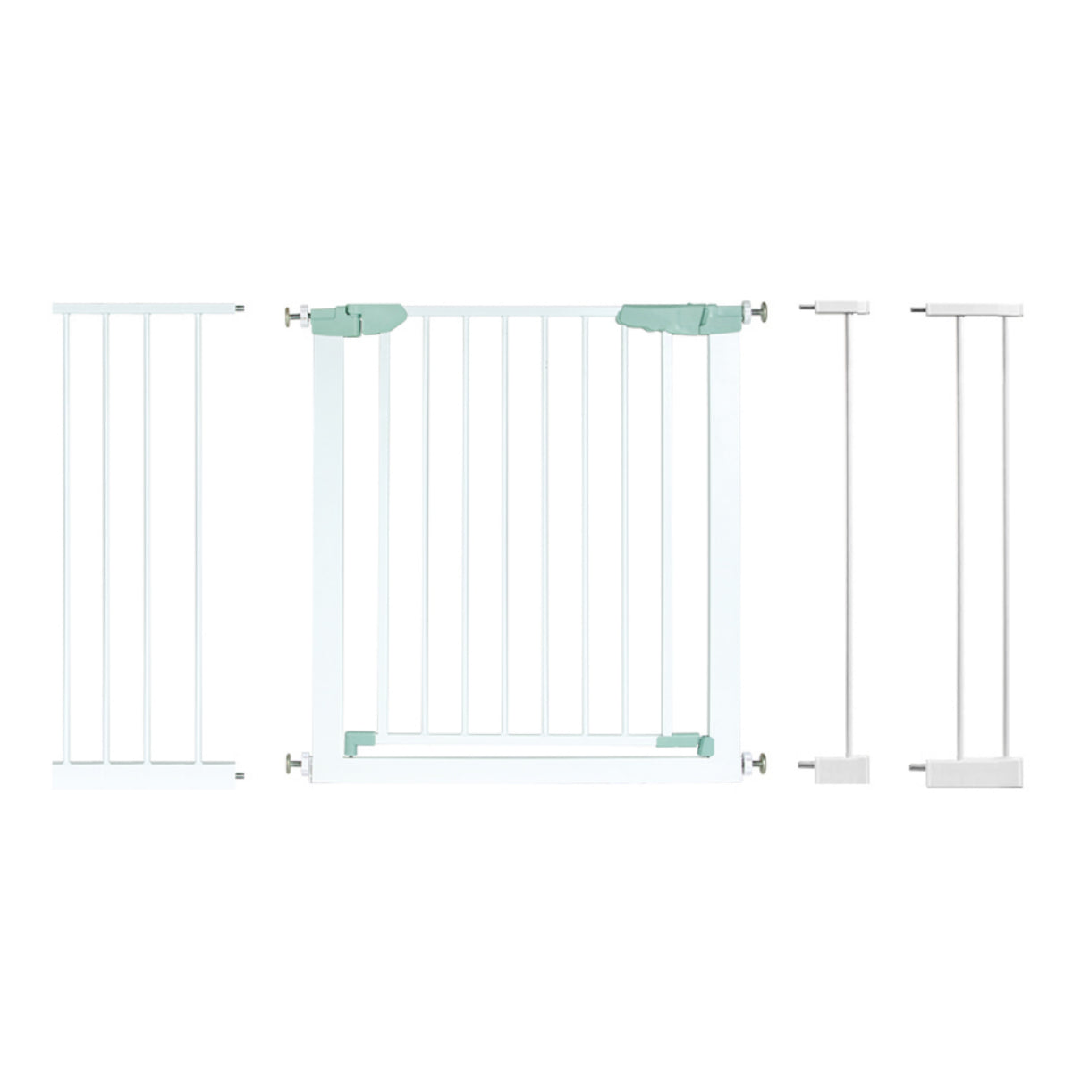 Livsk costway veiligheidshekje extra hoog en breed met verlengstukken en montagesets 70 120 cm breed zelfsluitend voor babys en huisdieren wit 1