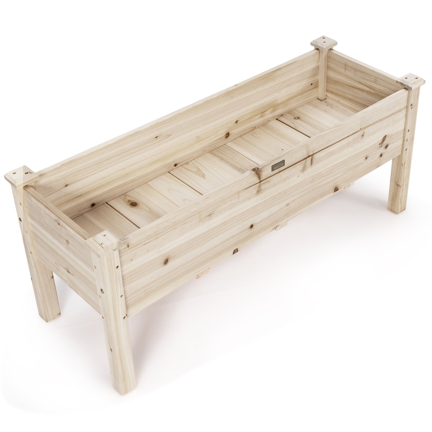 LIVSK Verhoogd Tuinbed van Cederhout - Comfortabele Hoogte 51 cm - 5 Drainagegaten - Draagvermogen 100 kg - 120 x 43,5 x 51 cm -