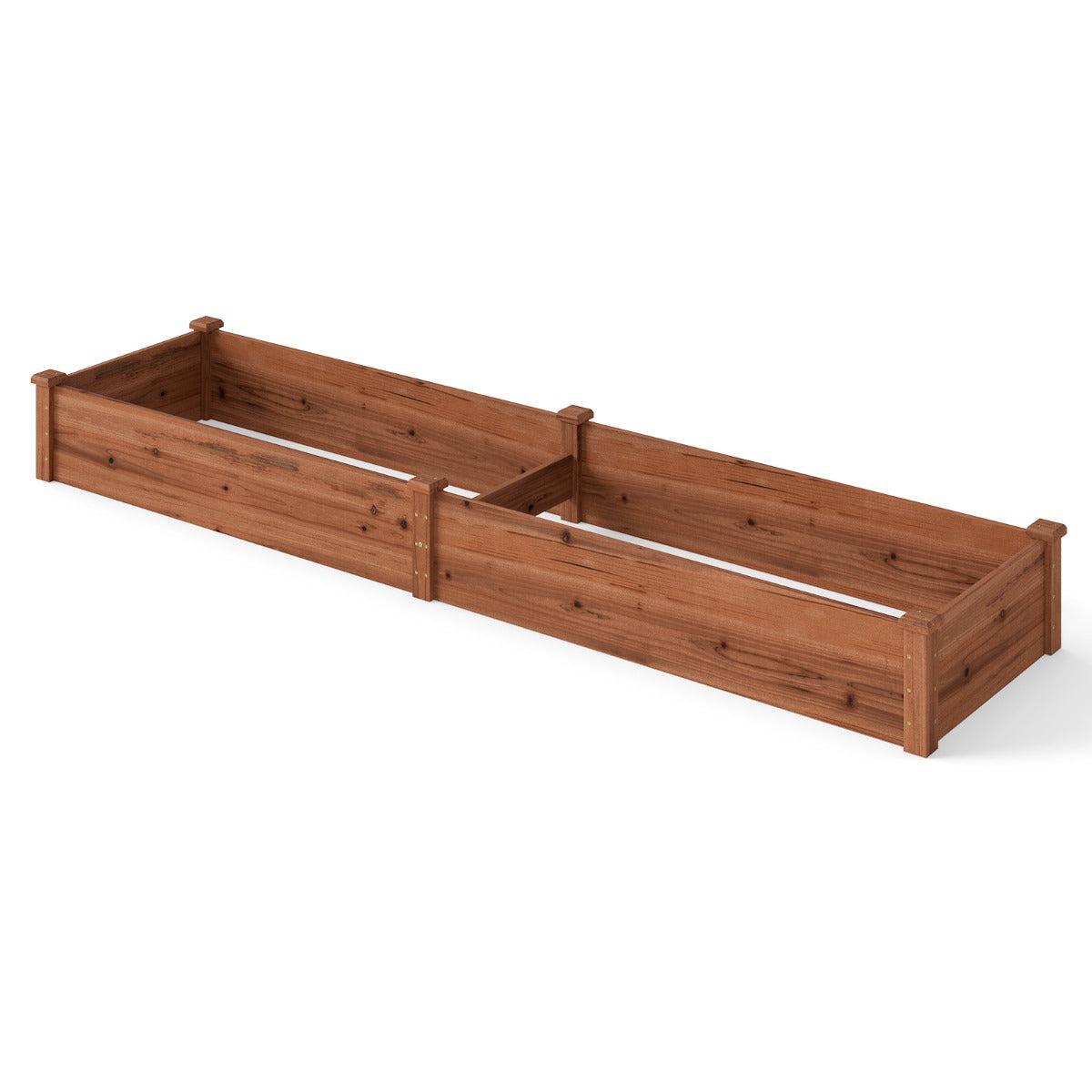 Livsk costway verhoogd tuinbed van hout houten plantenbak voor buiten eenvoudig te monteren verhoogde plantenbak koffie 1 1