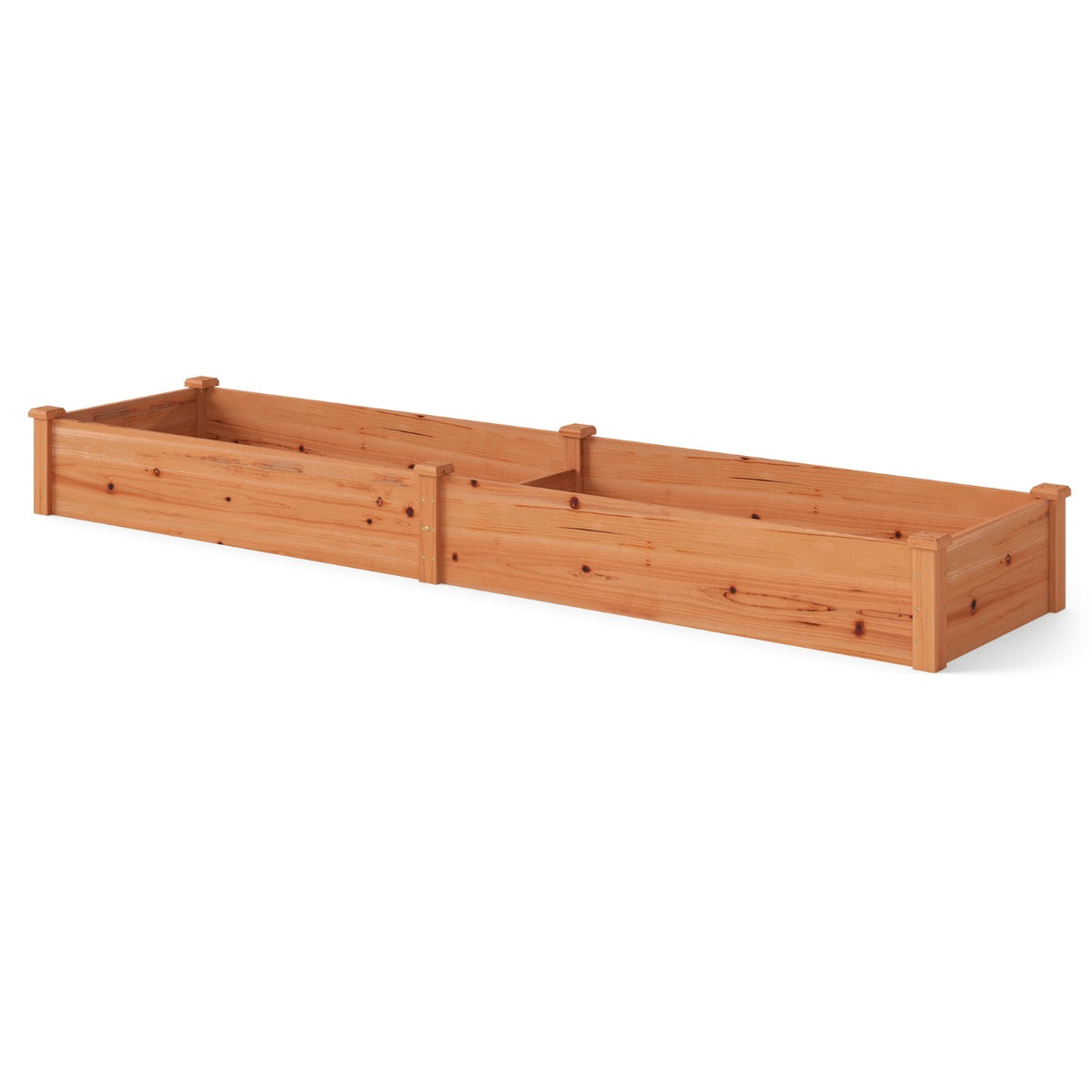 Livsk costway verhoogd tuinbed van hout houten plantenbak voor buiten eenvoudig te monteren verhoogde plantenbak naturel 1 1