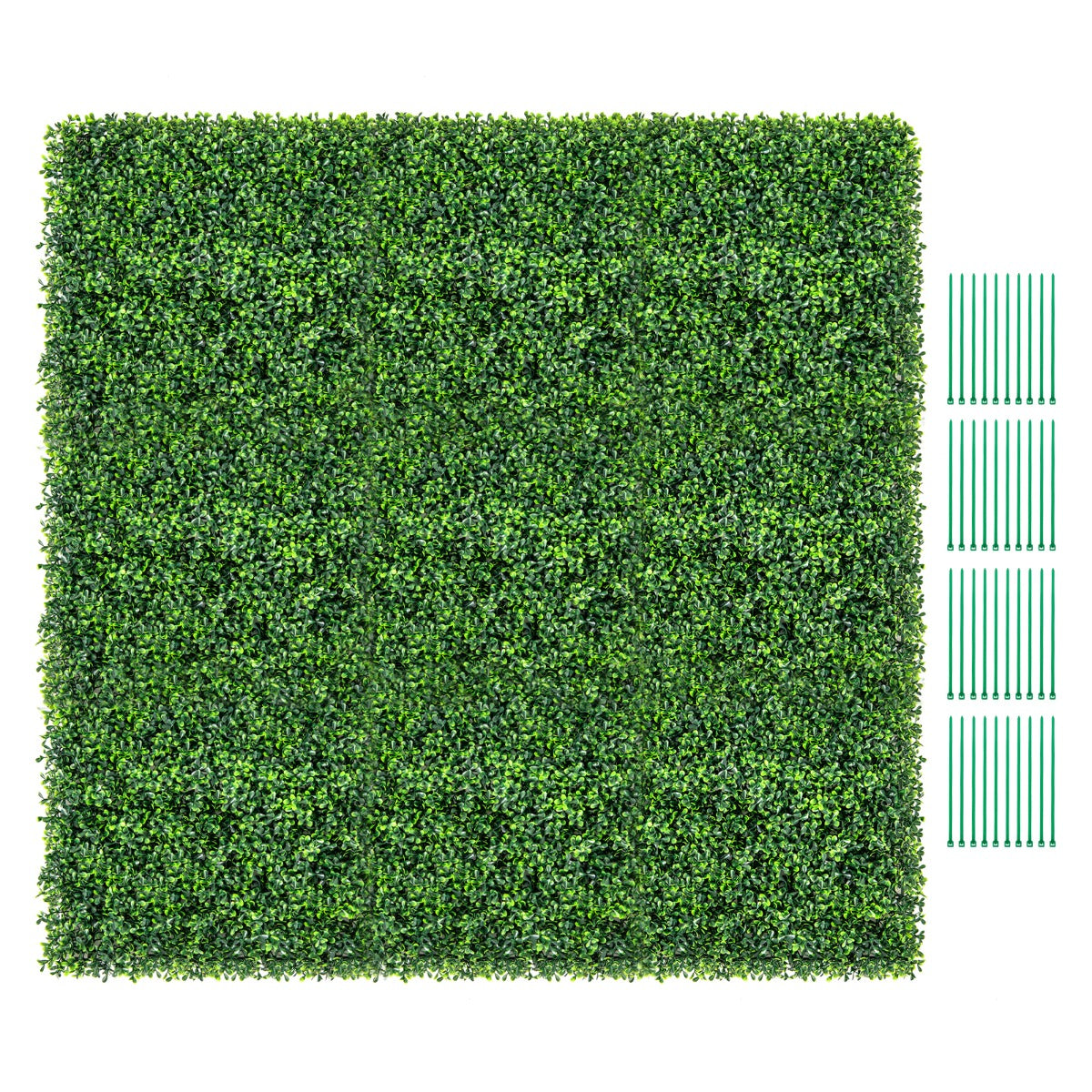 LIVSK Kunstmatige Buxuspanelen - 12 stuks van 50 x 50 cm - Realistisch en Duurzaam - Eenvoudige Installatie - Groen
