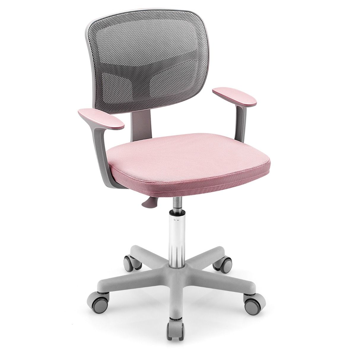 Livsk costway verstelbaar kinderbureau en bureau stoel met verstelbare hoogte ergonomische tafel en draaibare stoel met gaasrugleuning 1 1