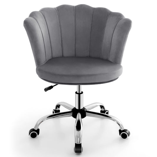 LIVSK Kapfauteuil - Ergonomische Vrijetijdsstoel met Verstelbare Zithoogte - 360° Draaibaar - Tot 150 kg - Grijs