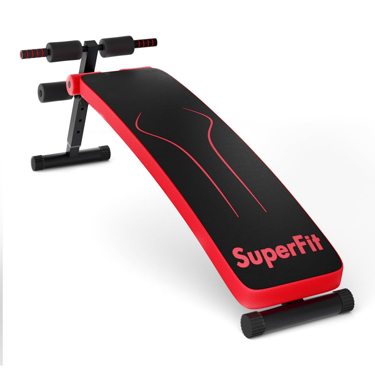 Livsk costway verstelbare gewicht bank opvouwbare workout bank voor het hele lichaam fitness krachttraining bank schuine bank sit upbank rood 1 1