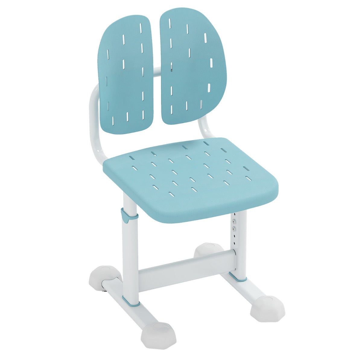 LIVSK Verstelbare Kinderstoel - Dubbele Rugsteun - In hoogte verstelbaar van 68-76 cm - Veilig en Comfortabel - Tot 100 kg - Blauw
