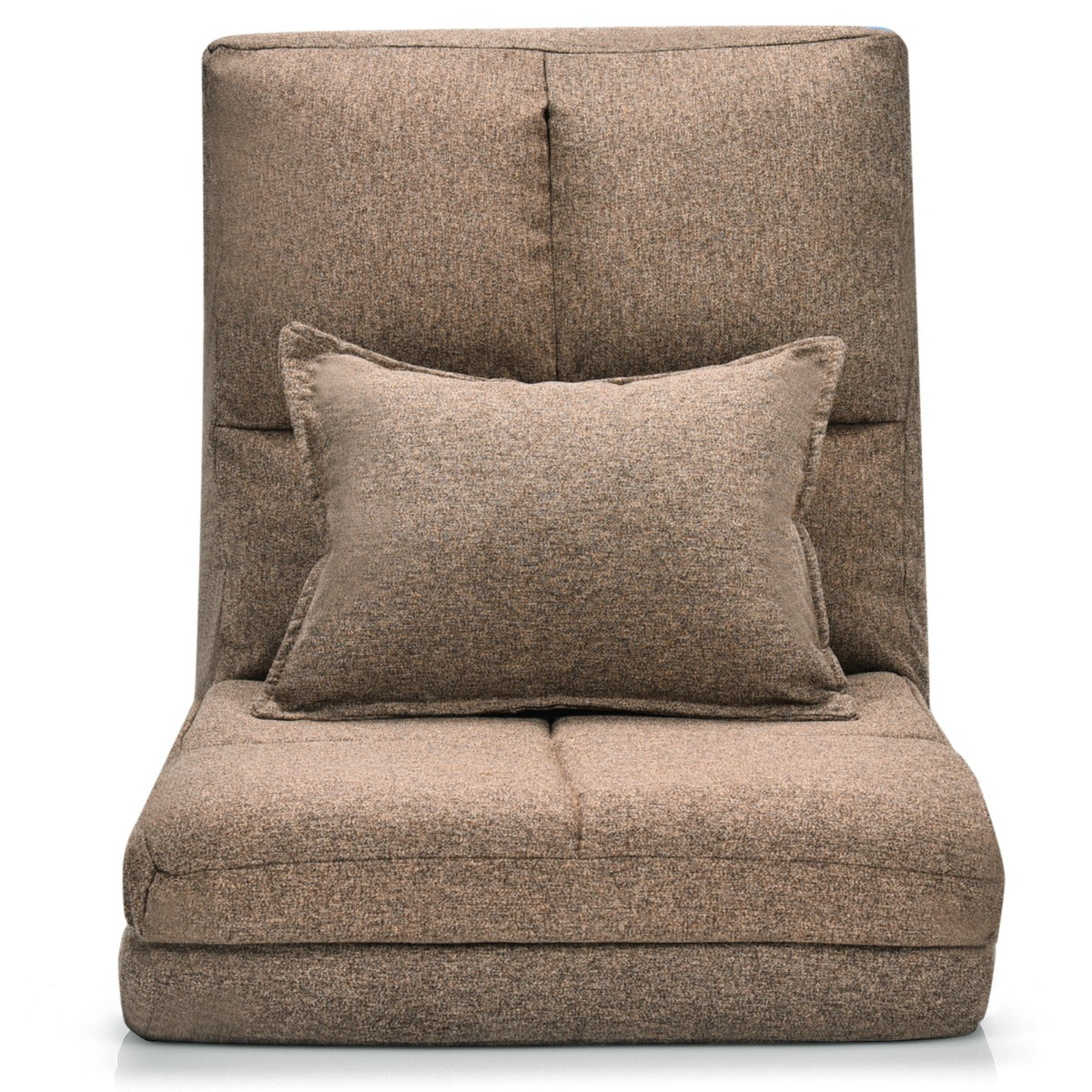 LIVSK Verstelbare Relaxfauteuil - Opvouwbaar - Ergonomisch - Verdikt Kussen - Voor Lezen en Gamen - Koffie
