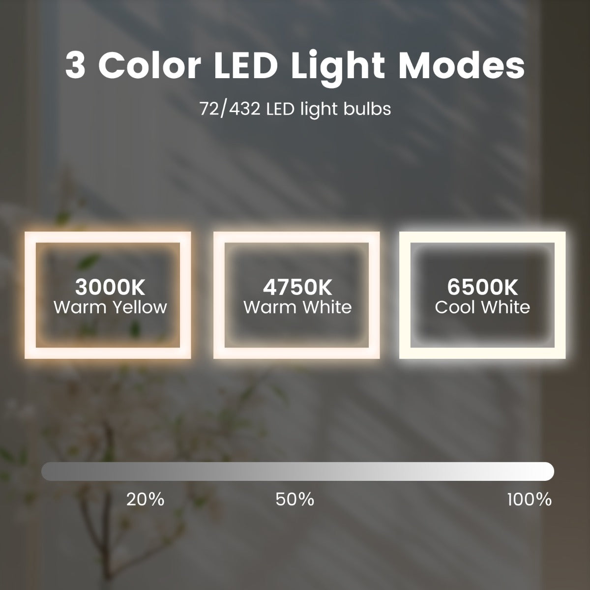 LIVSK Waterdichte LED Wandspiegel - Anticondensfunctie - 3 Kleuren LED-verlichting - Geheugenfunctie - 90 x 70 x 4 cm - Zilver