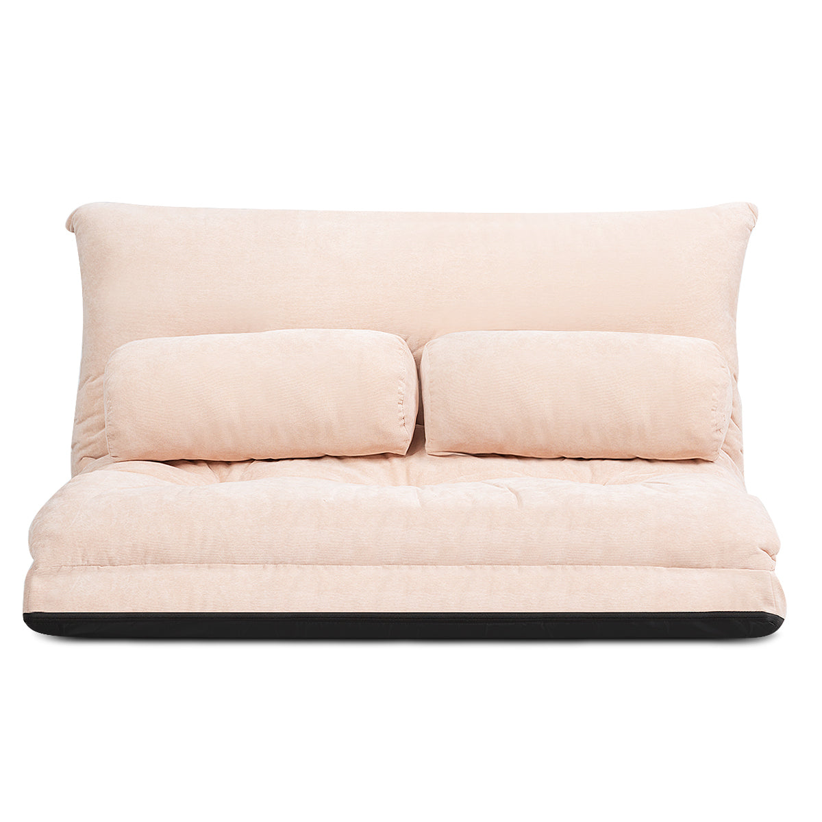 LIVSK Verstelbare Vloerbank - Opvouwbaar Met 6 Verstelbare Posities - Comfortabel Corduroy - Tot 150 kg - Beige