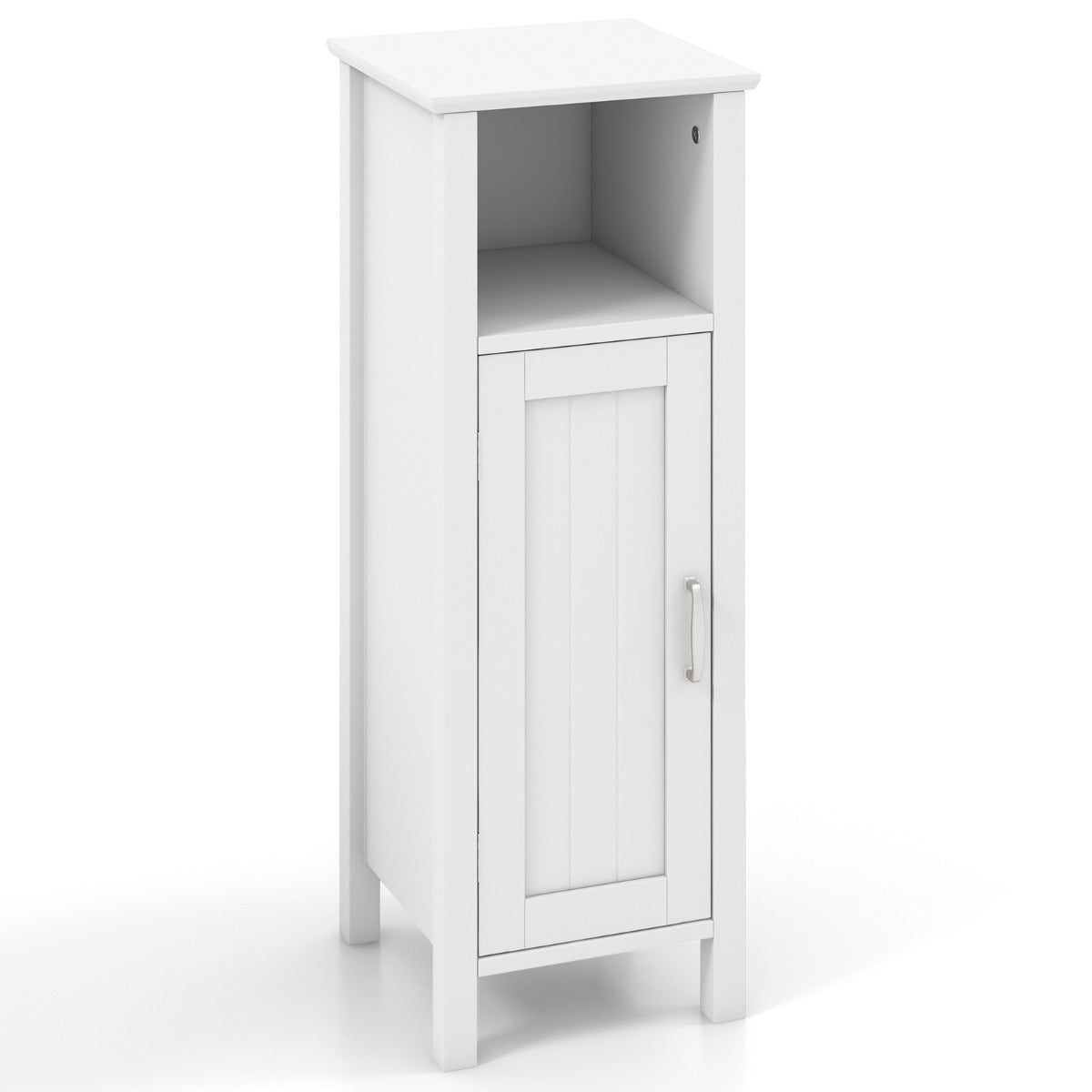 LIVSK Multifunctionele Opbergkast - Waterdicht MDF - Verstelbare Plank - Antikantelvoorzieningen - 30 x 30 x 80 cm - Wit