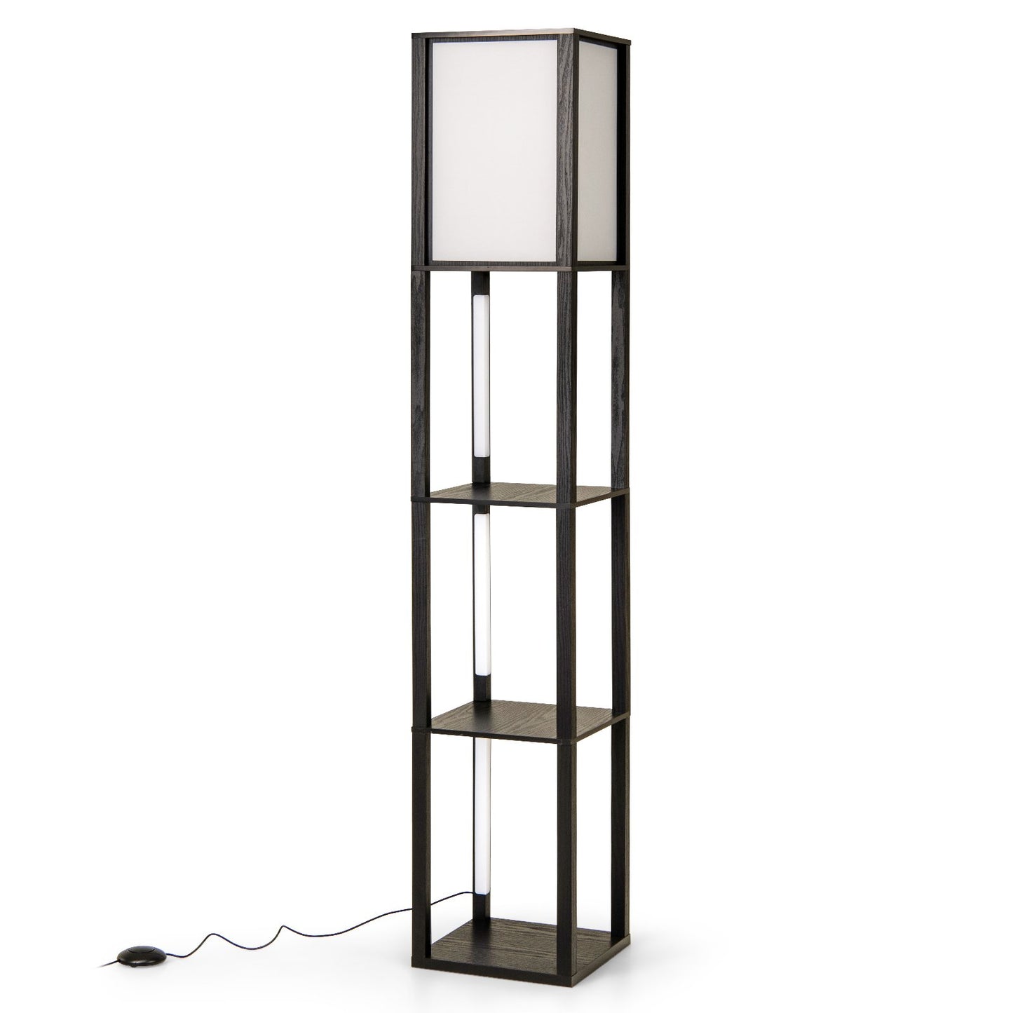 LIVSK Planklamp met 3 Planken - Draaibare LED-strips - Instelbare Helderheid - Elegant Design - Zwart