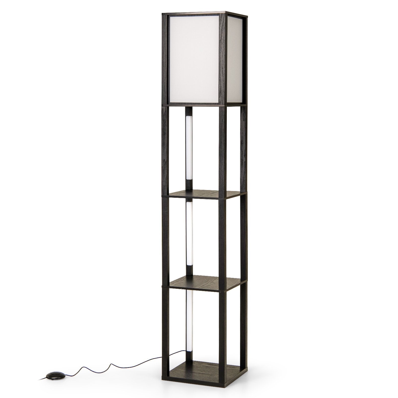 LIVSK Planklamp met 3 Planken - Draaibare LED-strips - Instelbare Helderheid - Elegant Design - Zwart