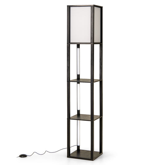 LIVSK Planklamp met 3 Planken - Draaibare LED-strips - Instelbare Helderheid - Elegant Design - Zwart