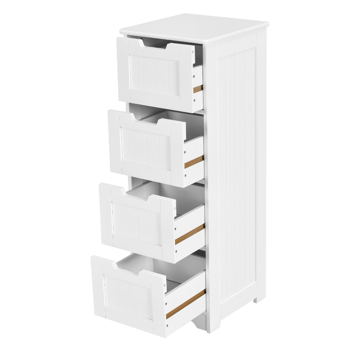 LIVSK Badkamervloerkast - 4 Laden - Vrijstaand en Duurzaam - Hoogwaardig MDF - 30 x 30 x 83,5 cm - Wit