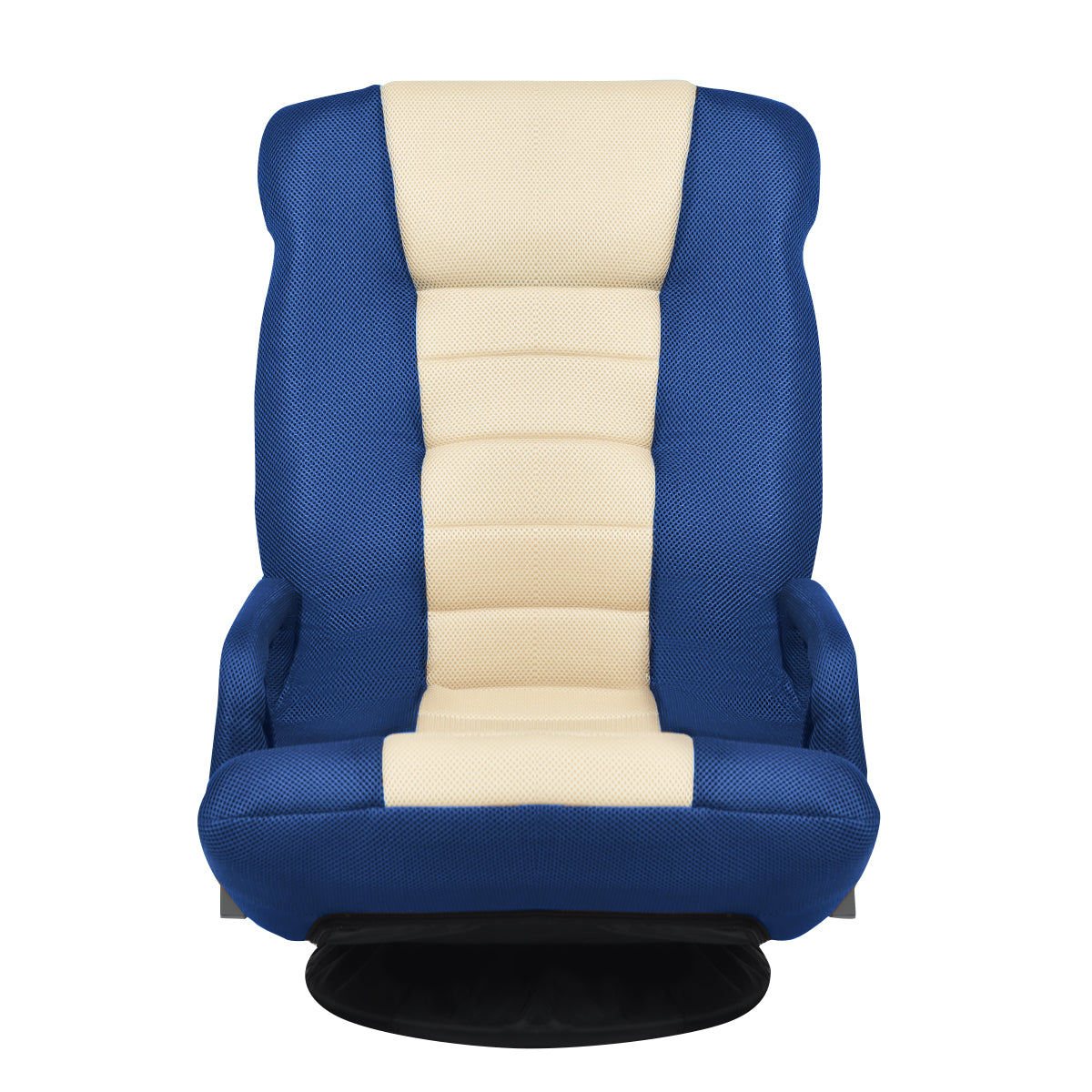 Livsk costway vloerstoel 360 draaibaar vloerstoel met gamestoel gevoerd vloerbank meditatiestoel tot 140 kg belastbaar blauw en wit 2