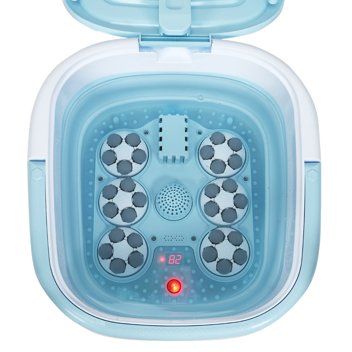 LIVSK Opvouwbaar Voetbadmassager met Afstandsbediening - Bubbelmassage - Infrarood - Temperatuurregeling 36-48℃ - Blauw