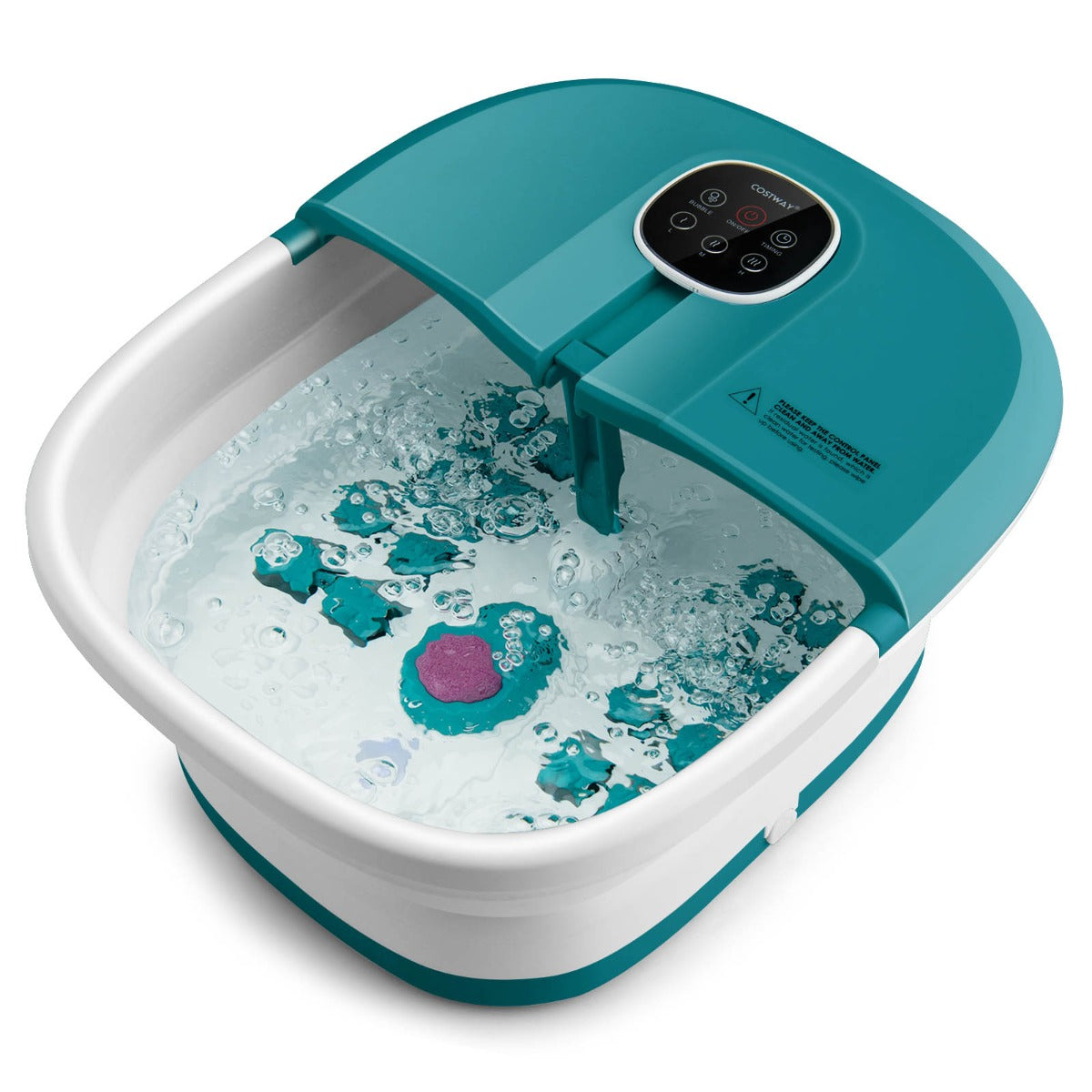 LIVSK Opvouwbaar Voetmassageapparaat - Verwarming - Shiatsu, Roller & Bubbelmassages - Afstandsbediening - 33,5 x 41 x 20,5 cm -