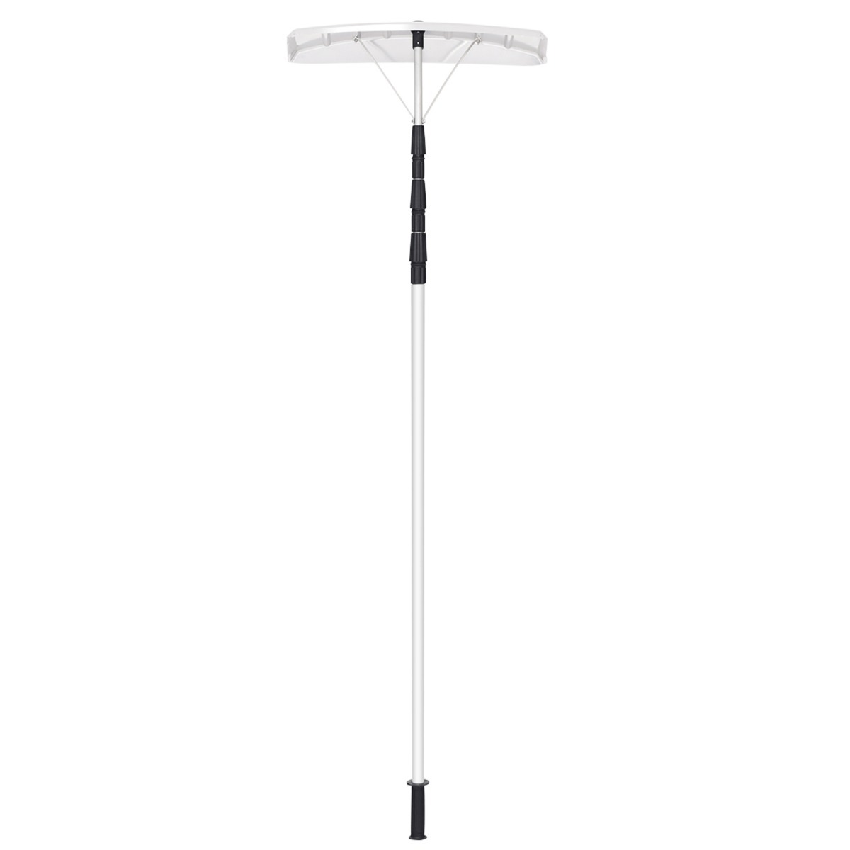 LIVSK telescopische sneeuwschep - Verstelbare steel 190-630 cm - Lichtgewicht en ruimtebesparend - Zilverwit