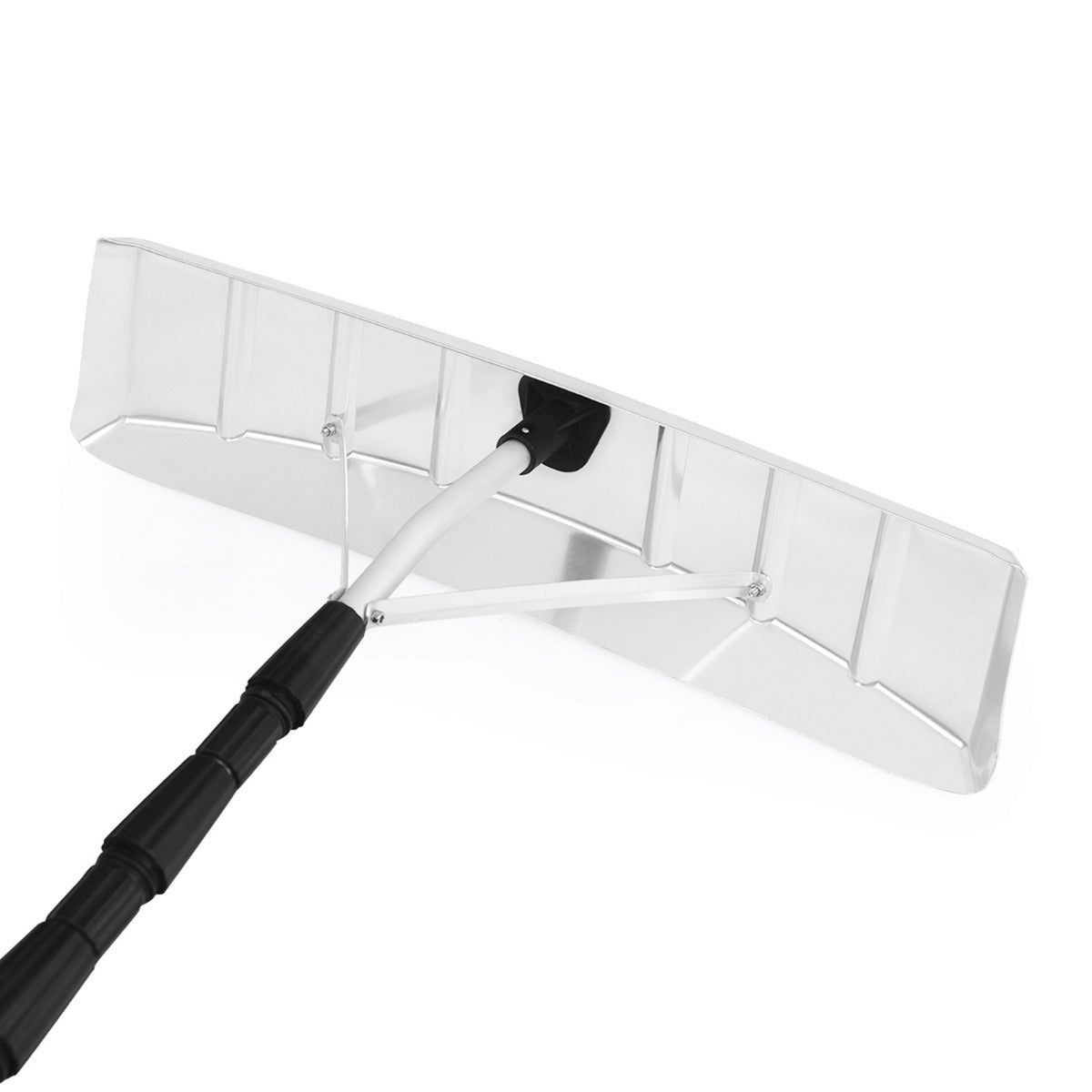 LIVSK telescopische sneeuwschep - Verstelbare steel 190-630 cm - Lichtgewicht en ruimtebesparend - Zilverwit