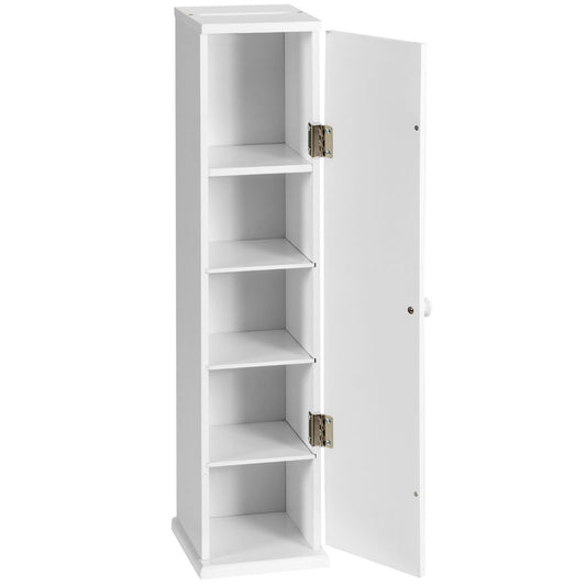 LIVSK Toiletkast - 3 Verstelbare Planken - Ruimtebesparend en Duurzaam - Eenvoudige Montage - 17 x 16 x 69 cm - Wit