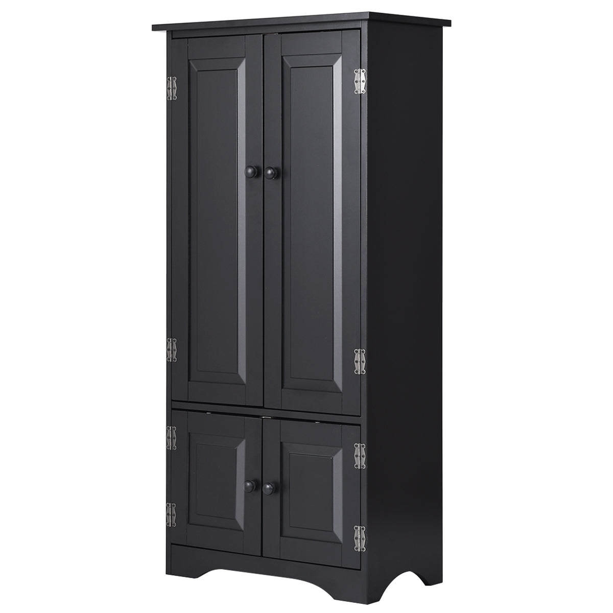 LIVSK Ladekast - 4 Grote Kasten - Verstelbare Planken - Stevig MDF - 59 x 30 x 123 cm - Zwart