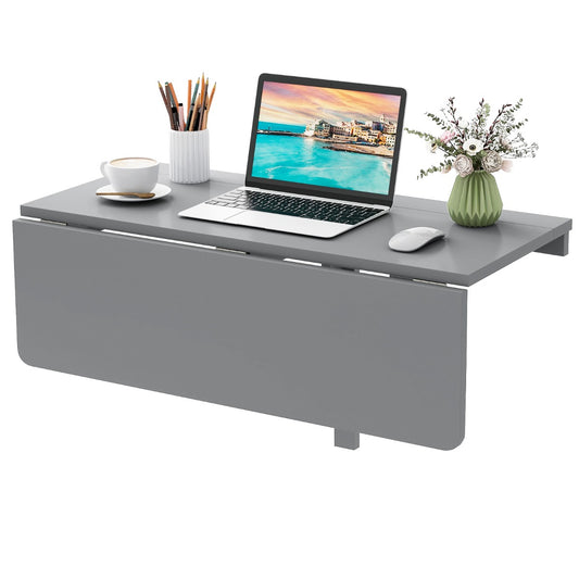 LIVSK Inklapbaar Bureau - Ruimtebesparend met 3 Instelbare Standen - Stevige Houten Constructie - Royale Werkruimte 80 x 53 cm -
