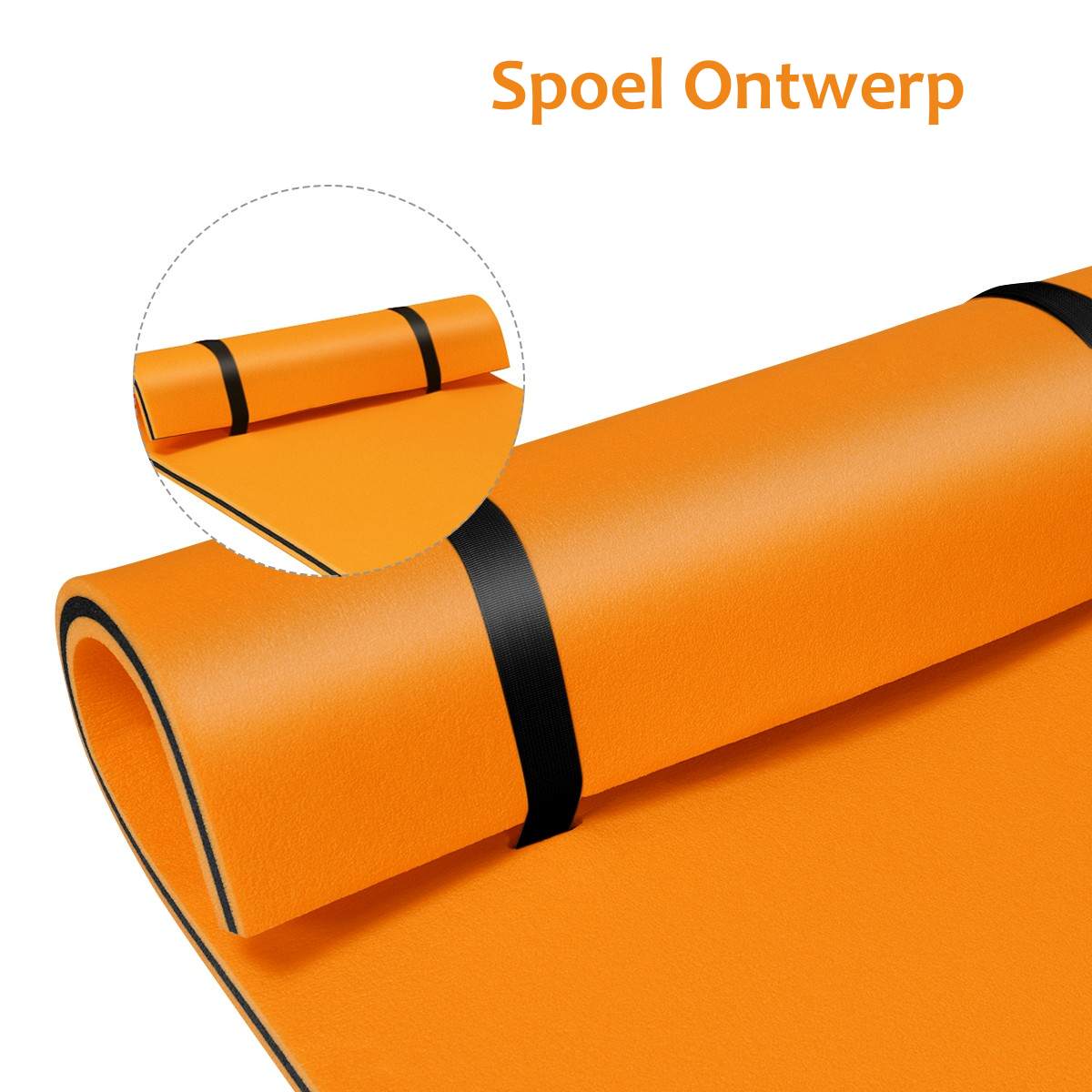 LIVSK Drijvende Watermat - Scheurvast XPE-schuim - Lichtgewicht en Oprolbaar - Tot 100 kg - Gemakkelijk te Verankeren -
