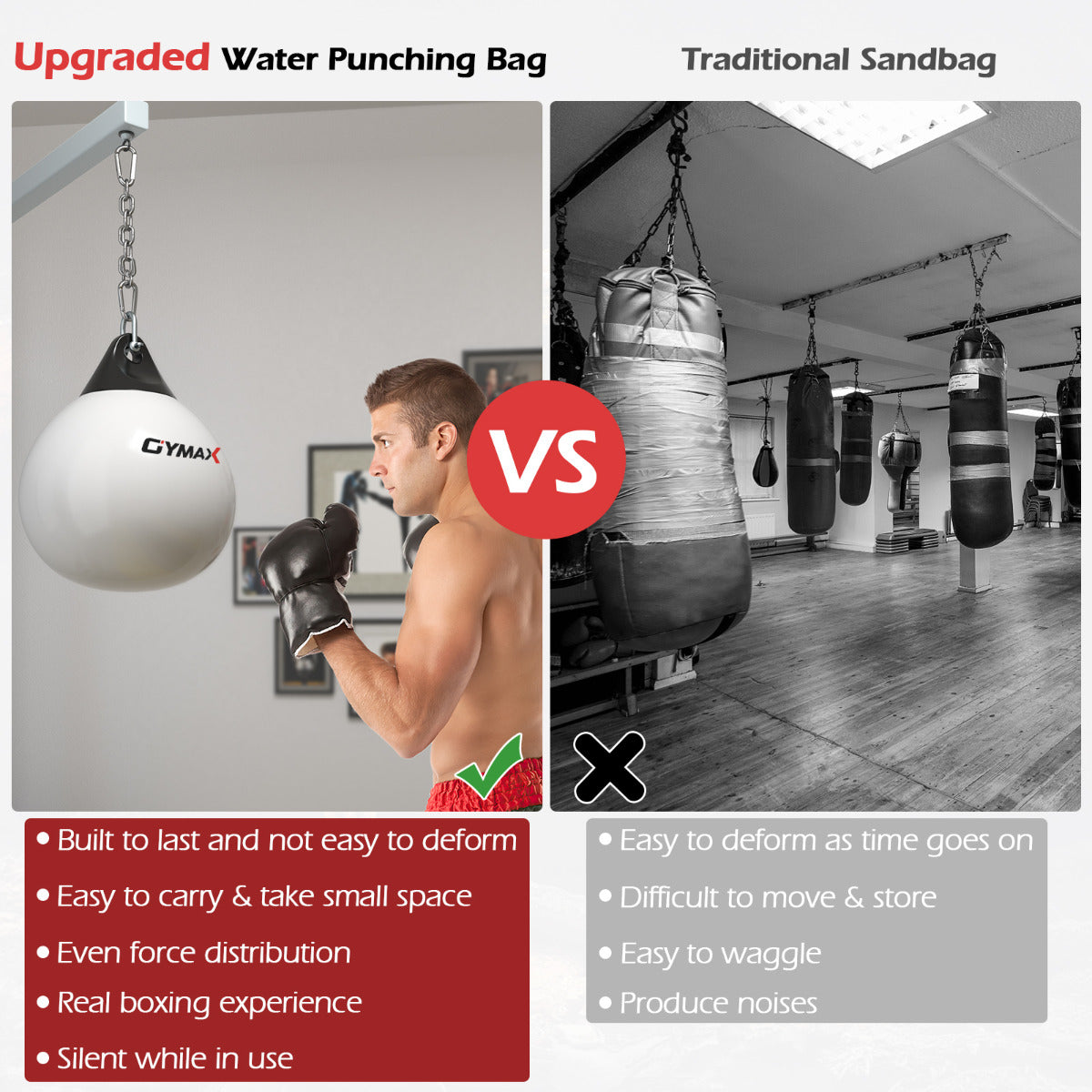 LIVSK Aqua Trainingszak - Innovatief Waterontwerp - Ergonomisch en Veilig - Inclusief Ophangketting en Veiligheidsgespen - Wit