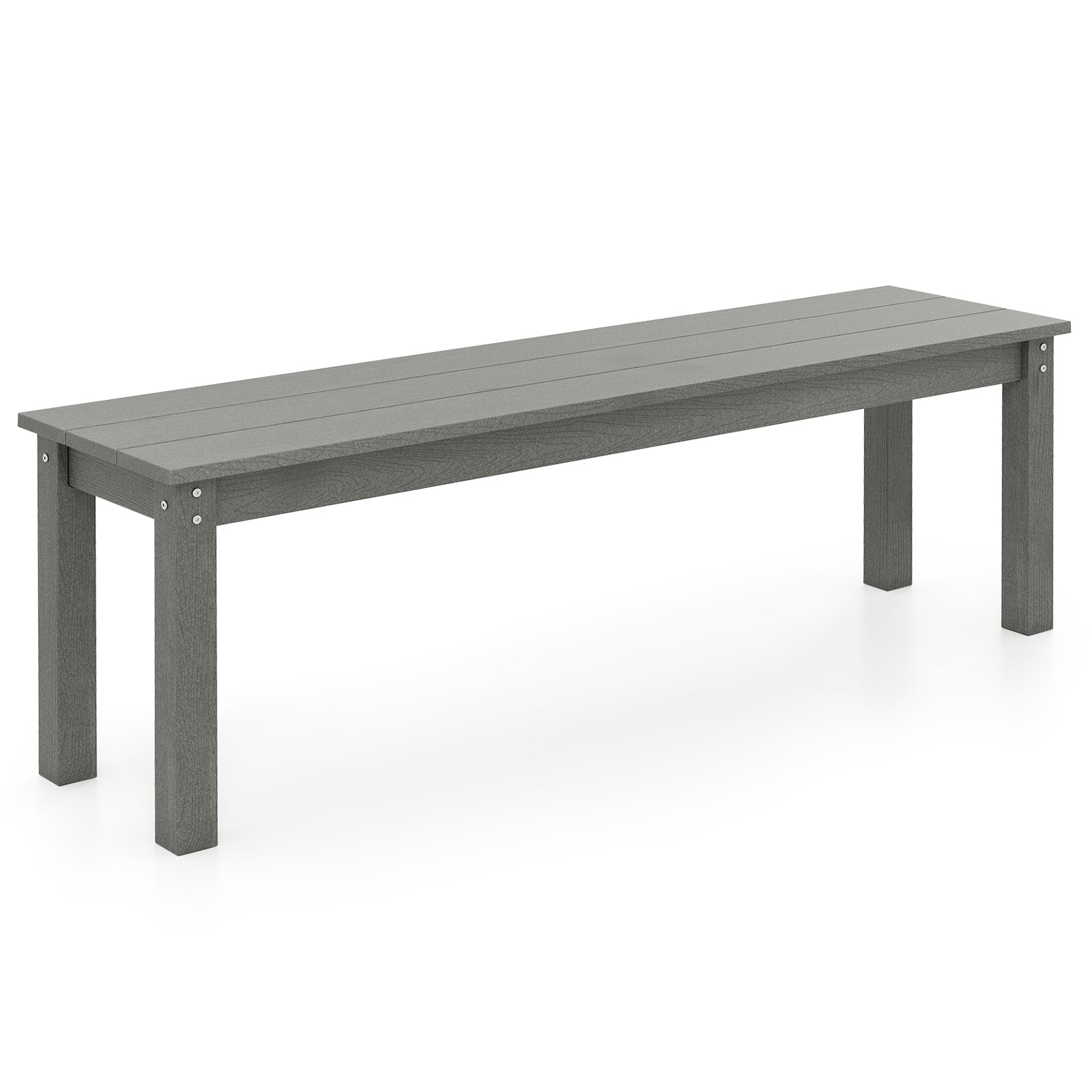 LIVSK Weerbestendige Tuinbank - 3-zits - 70% Voorgemonteerd - HDPE - Draagcapaciteit 340 kg - Grijs