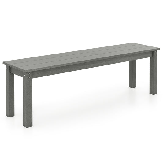 LIVSK Weerbestendige Tuinbank - 3-zits - 70% Voorgemonteerd - HDPE - Draagcapaciteit 340 kg - Grijs