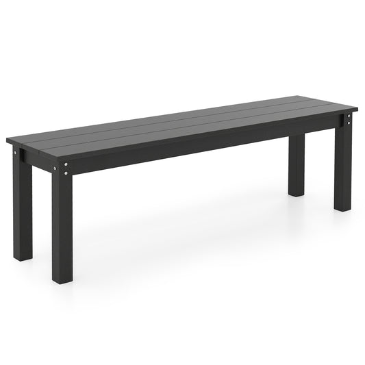 LIVSK Weerbestendige Tuinbank - 3-zits - Robuust en Onderhoudsvriendelijk - Tot 340 kg - 140 x 35 x 45 cm - Zwart