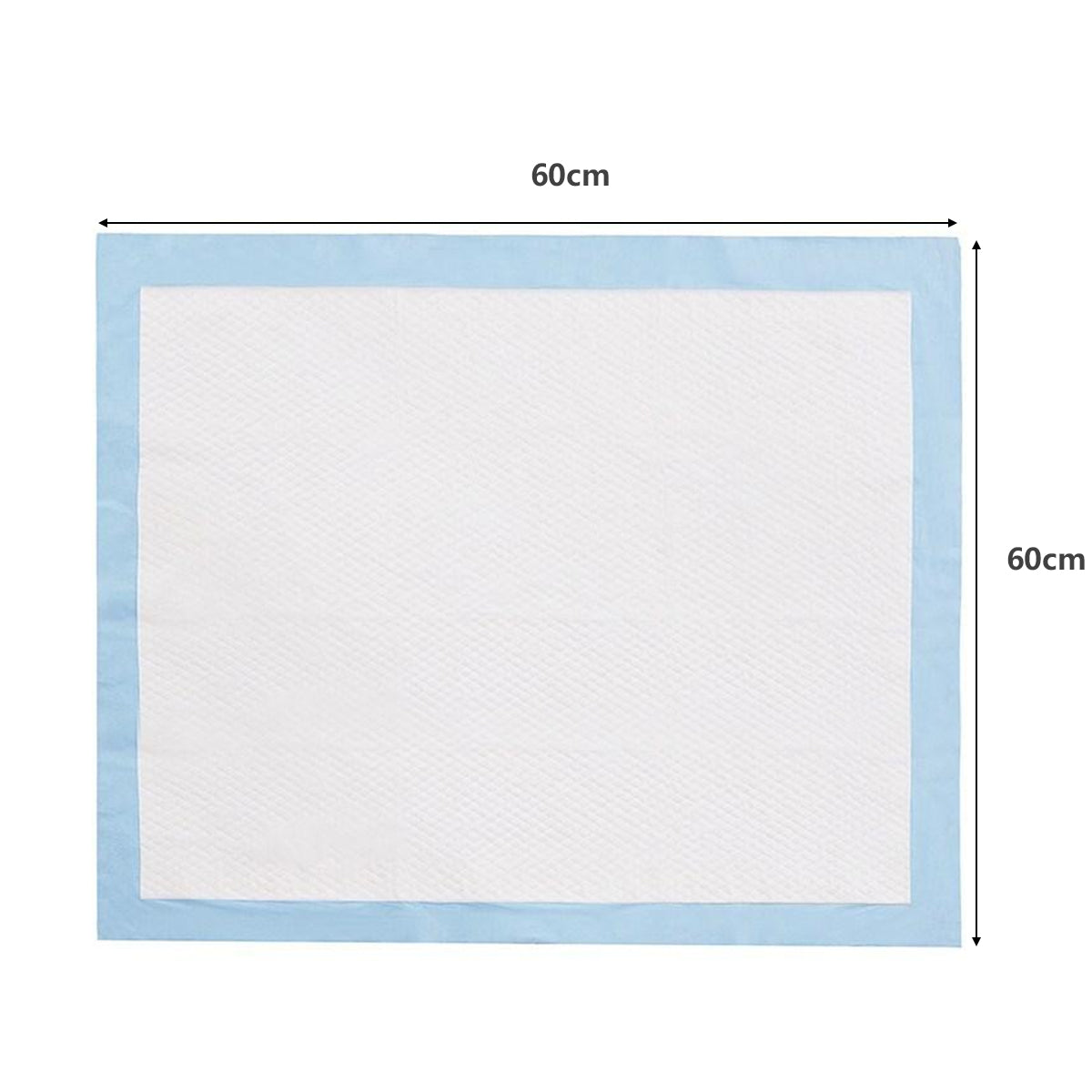 LIVSK Huisdier Trainingsmatten - Wegwerp 5-Laags - Super Absorberend en Lekvrij - Hypoallergeen - 60 x 60 cm - Wit en Blauw