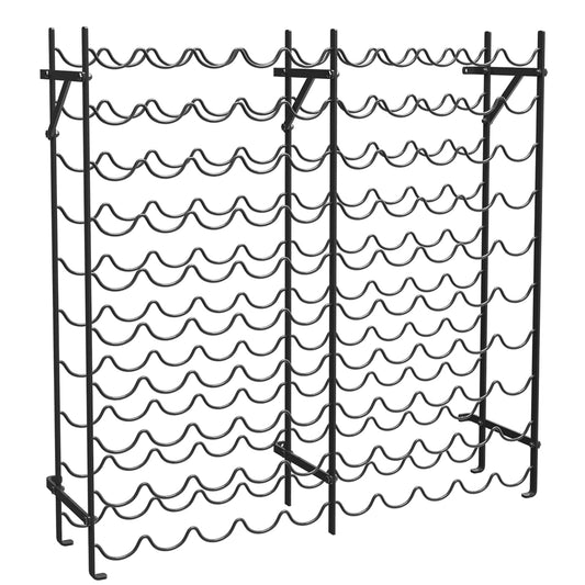Livsk costway wijnrek van metaal stabiel flessenrek flessenrek wijnrek voor 100 flessen