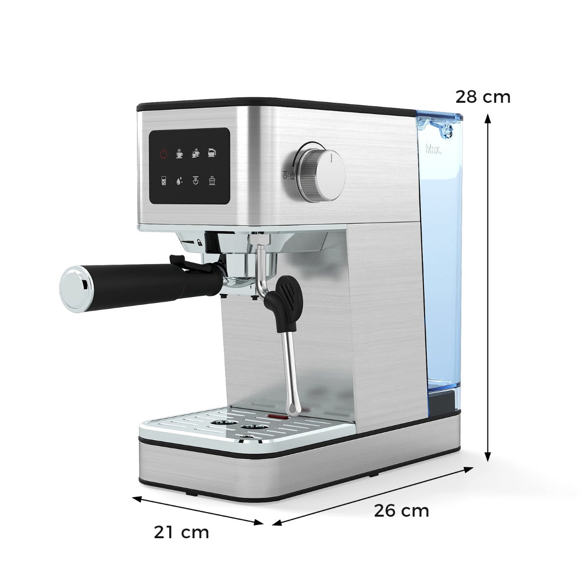 Livsk costway zeefhoudermachine met melkopschuimer 20 bar espressomachine met touchscreen en 17 l afneembaar waterreservoir 1 1