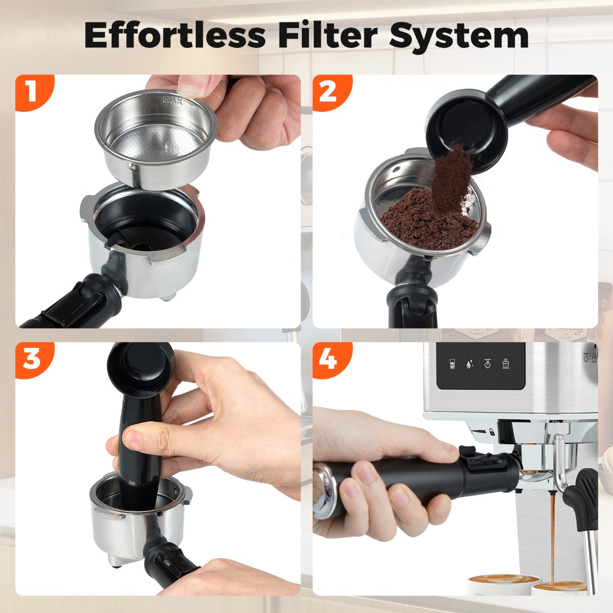 Livsk costway zeefhoudermachine met melkopschuimer 20 bar espressomachine met touchscreen en 17 l afneembaar waterreservoir 6