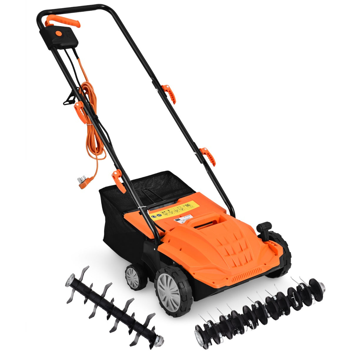 LIVSK Elektrische Gazonverticuteermachine - 2-in-1 Functie - 3 Instelbare Diepten - 30L Opvangzak - Ergonomische Handgreep -