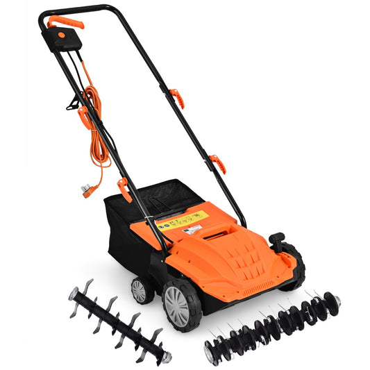 LIVSK Elektrische Gazonverticuteermachine - 2-in-1 Functie - 3 Instelbare Diepten - 30L Opvangzak - Ergonomische Handgreep -