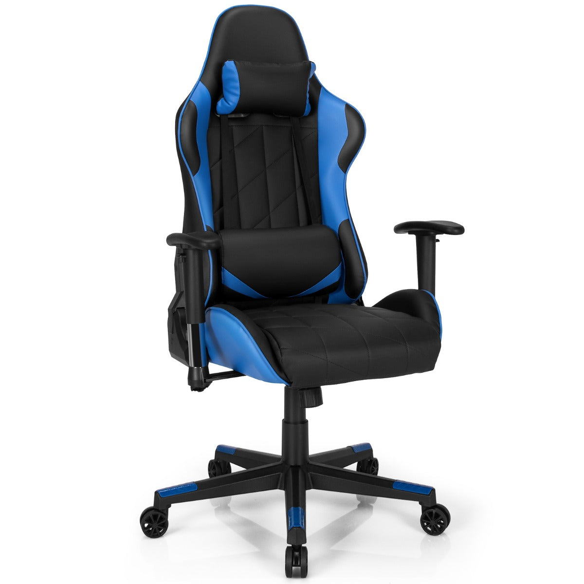 LIVSK Gamingstoel - Verstelbare Rugleuning 90°-160° - Ergonomisch met Hoofdsteun en Lendenkussen - 71 x 73 x 125-135 cm -
