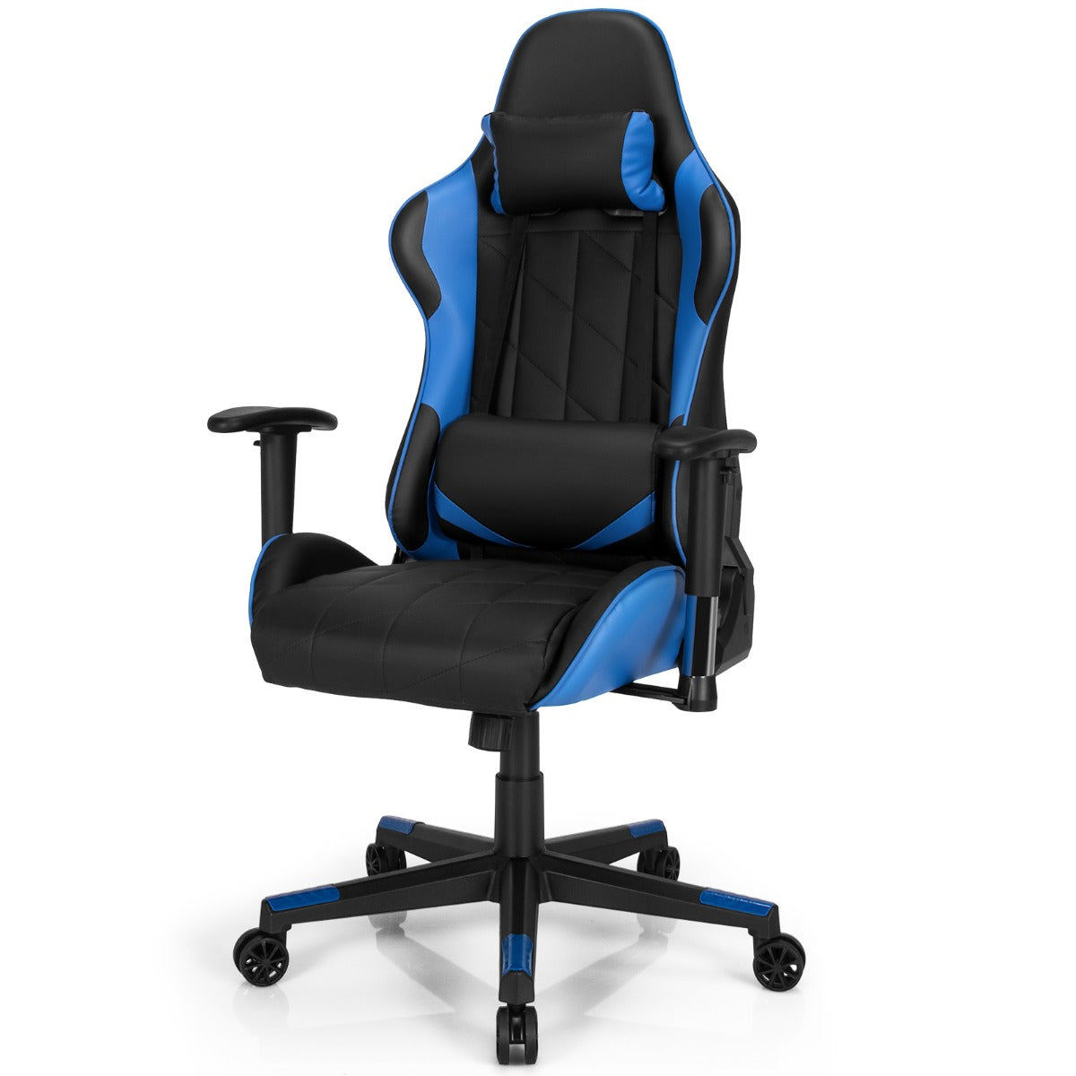 LIVSK Gamingstoel - Verstelbare Rugleuning 90°-160° - Ergonomisch met Hoofdsteun en Lendenkussen - 71 x 73 x 125-135 cm -