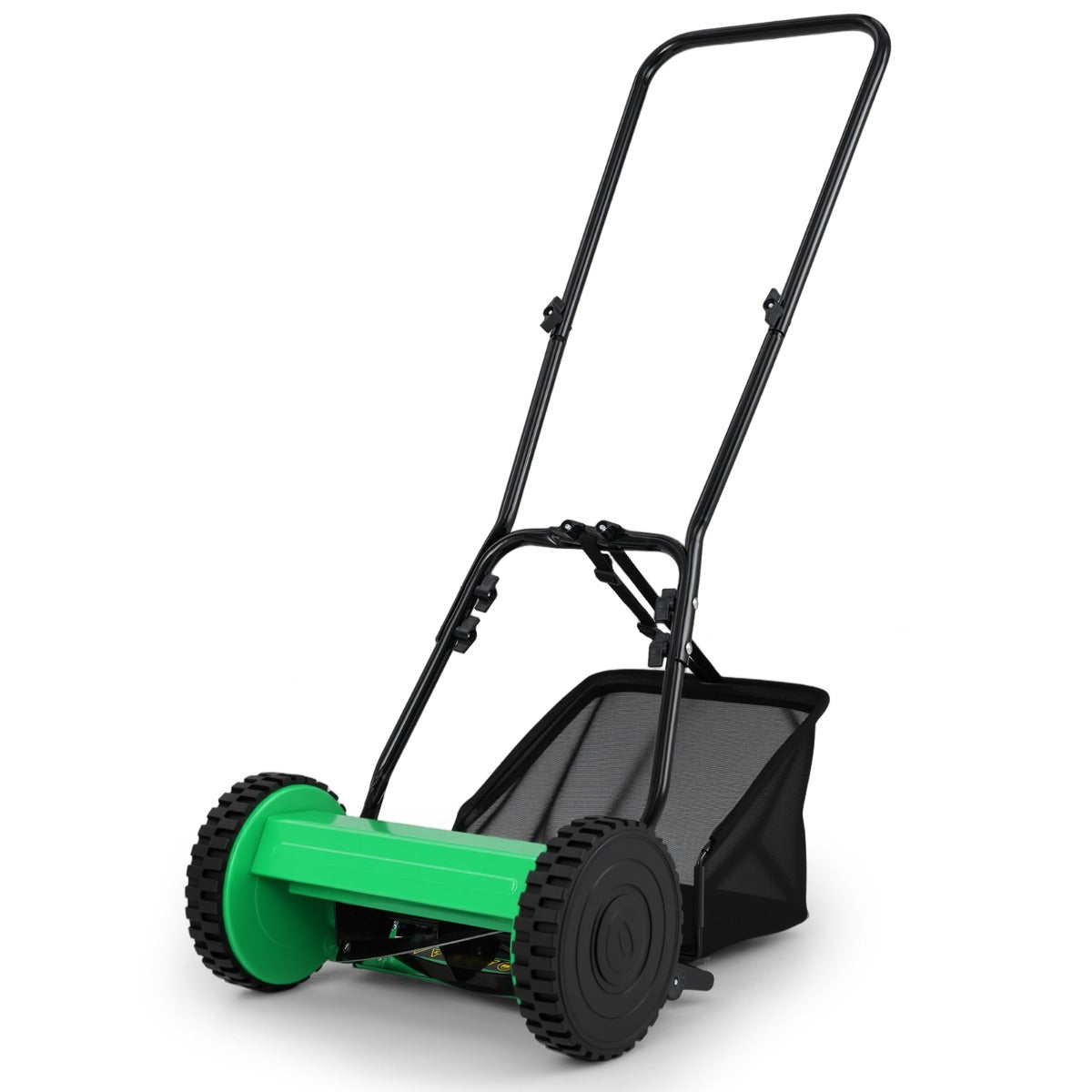 LIVSK Grasmaaier - Maaibreedte 30 cm - 18,5 L Opvangbak - Instelbare Maaihoogte 15-40 mm - Lichtgewicht - Groen