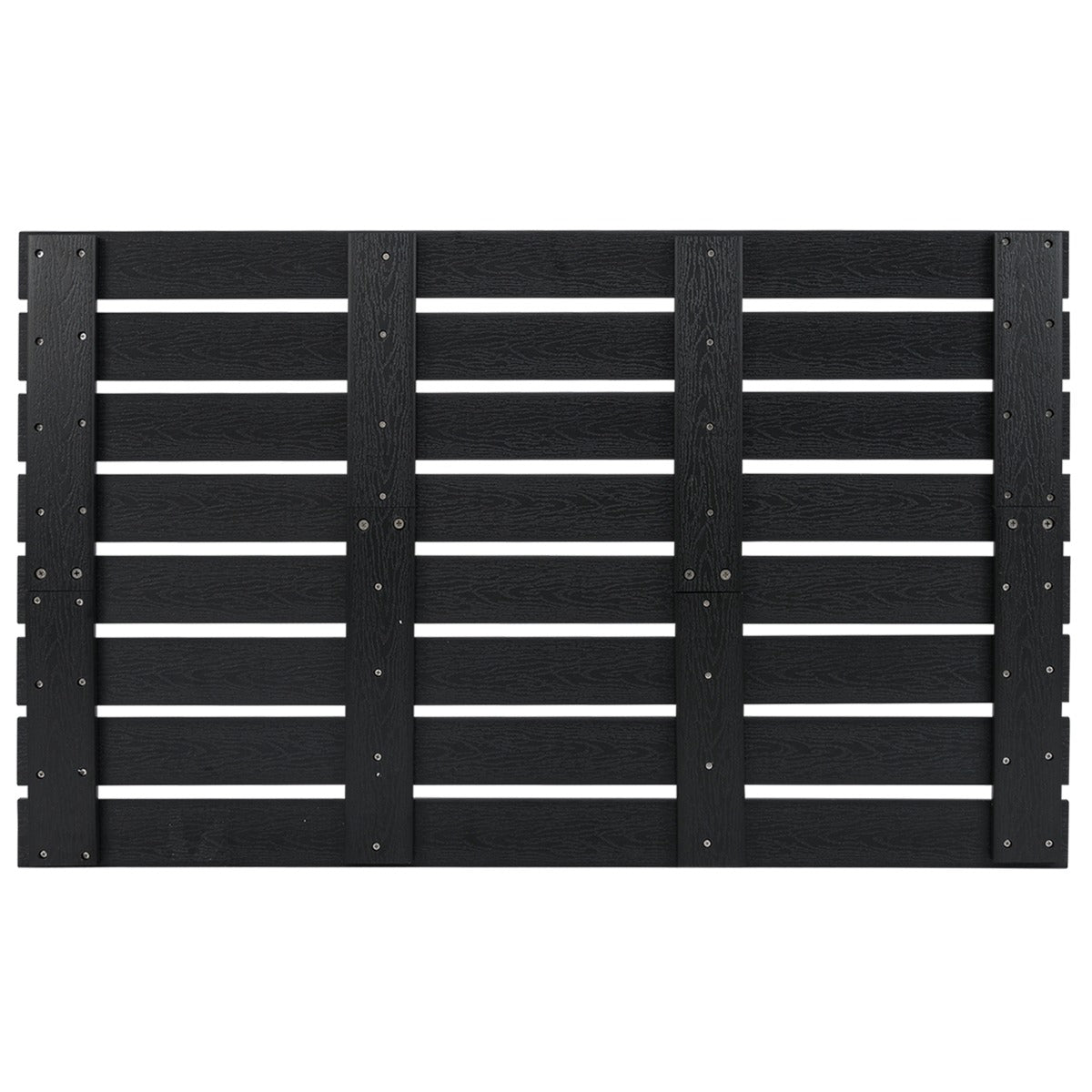 LIVSK Grote Douchemat - Waterdicht WPC - Antislipstructuur - 100 x 60 cm - Draagvermogen 150 kg - Zwart