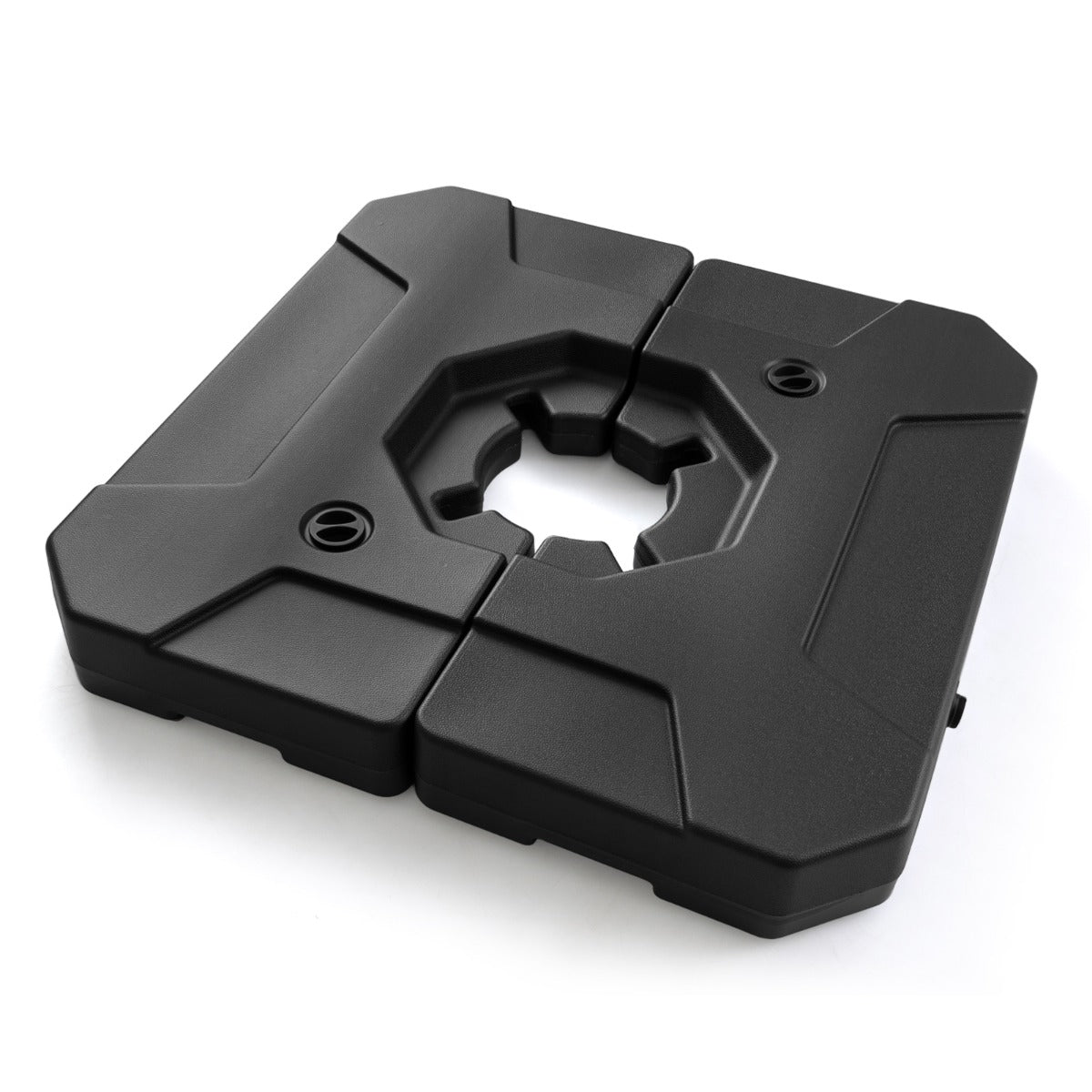 LIVSK Hervulbare Parasolvoet - HDPE Materiaal - 124 kg Vulcapaciteit - Eenvoudig Vullen en Legen - Zwart