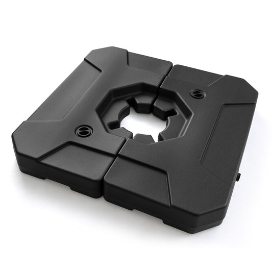 LIVSK Hervulbare Parasolvoet - HDPE Materiaal - 124 kg Vulcapaciteit - Eenvoudig Vullen en Legen - Zwart